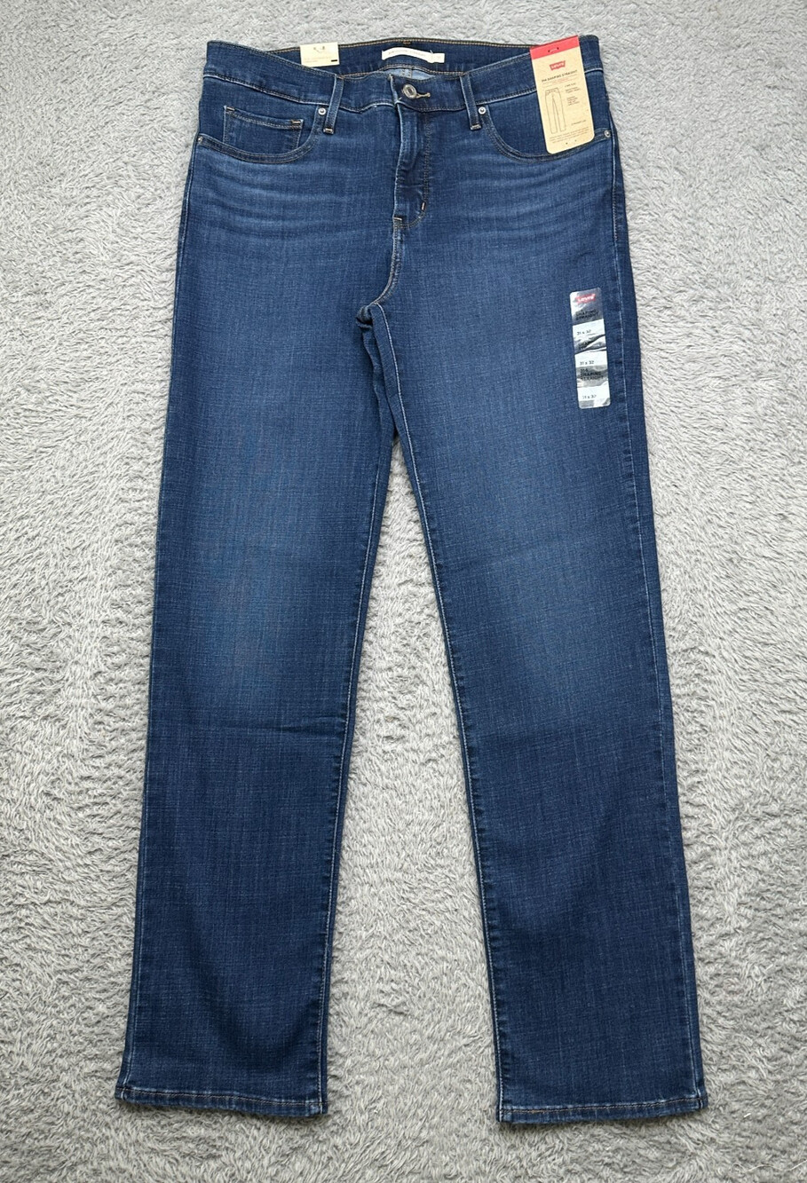 NWT Levis 314 Jeans Womens 31x32 Blue Shaping Straight $69.50 MSRP